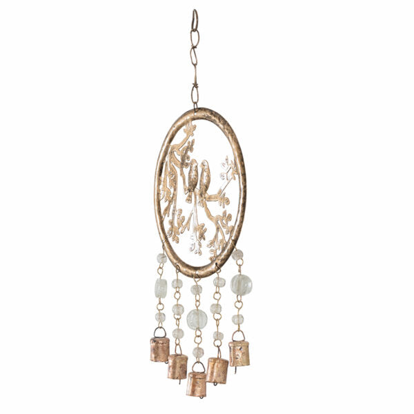 Hanging Circle of Life Birds Beads & Bells Wind Chime