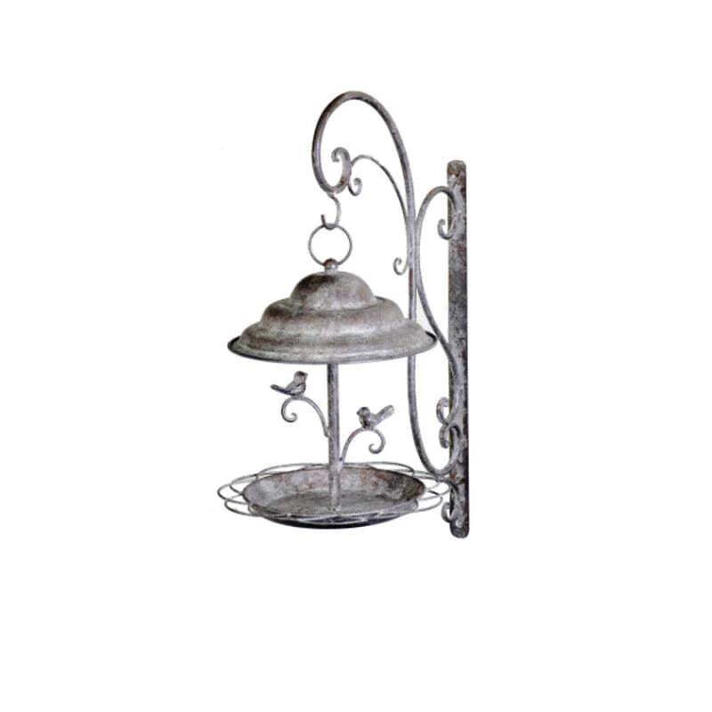 Hanging Dome Birdfeeder with Birds on Bracket