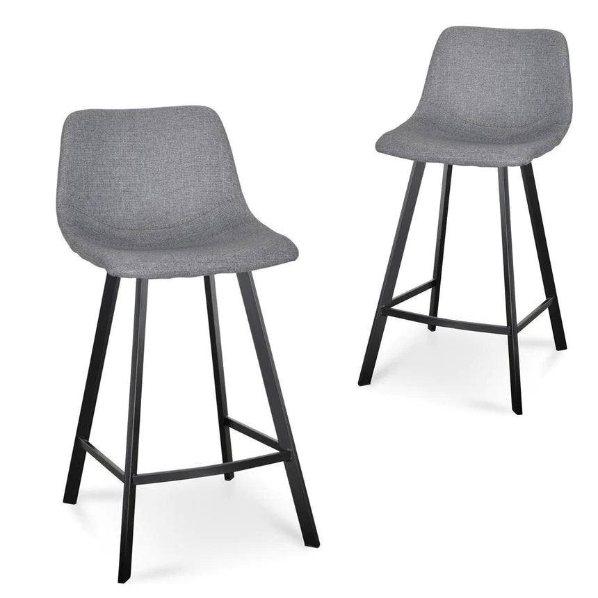 Harbor Haven Bar Chair Stool - Dark Grey (Set of 2)