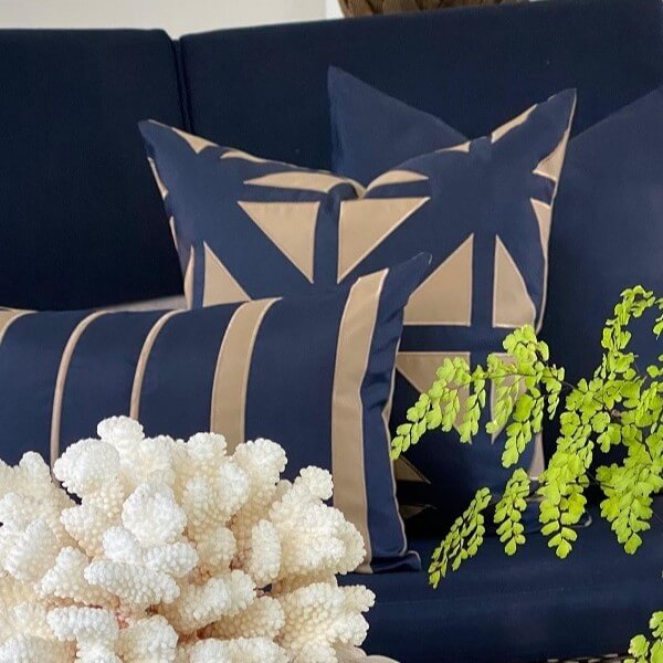 Havana 55x55cm Indoor/Outdoor Cushion Cover - Navy