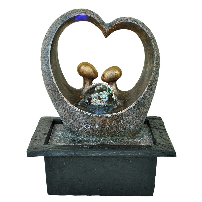 Heart Cuddles Water Fountain