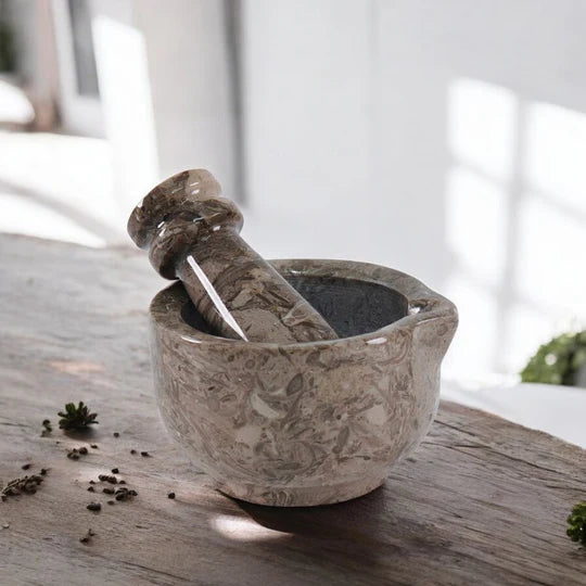 Heavy Mini Mortar & Pestle Set - Grey