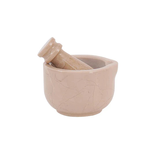 Heavy Mini Mortar & Pestle Set - Light Brown