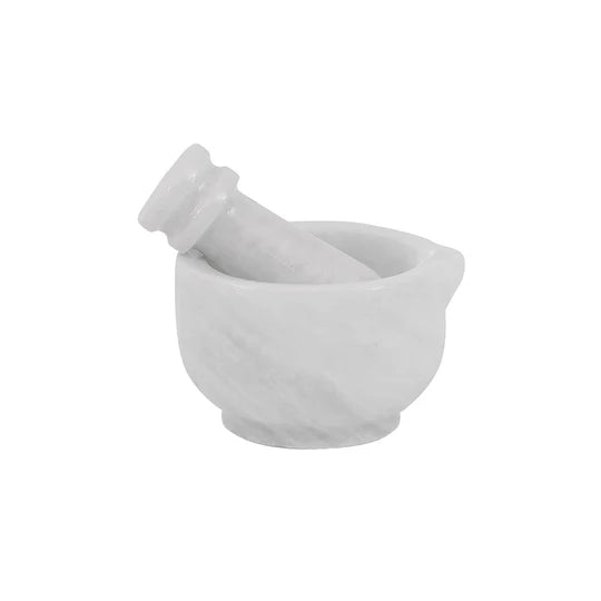 Heavy Mini Mortar & Pestle Set - White