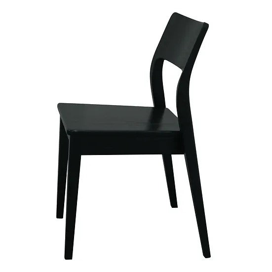 Heirloom Quality Solid Wood Dining Chair Black - Set of 2