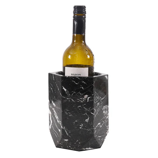 Hexagon Marble Wine Chiller - Black