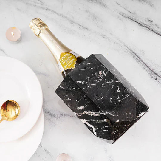 Hexagon Marble Wine Chiller - Black