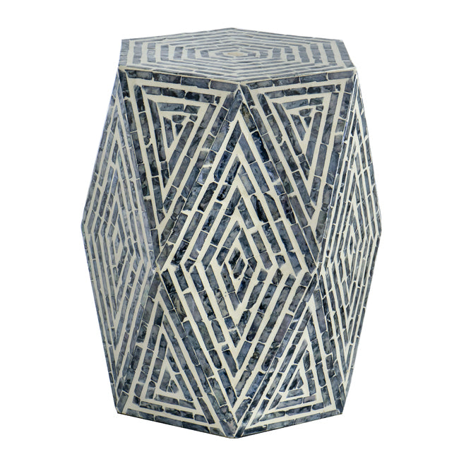 Hexagonal Harmony Decorative Stool - 46cms