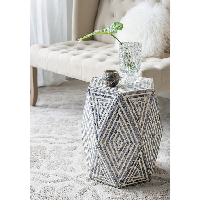 Hexagonal Harmony Decorative Stool - 46cms