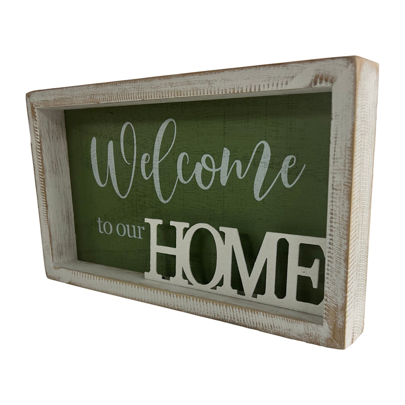 Home 3-D Plaque Wall Art in Shadow Box Frame - 28×3.5x16cms