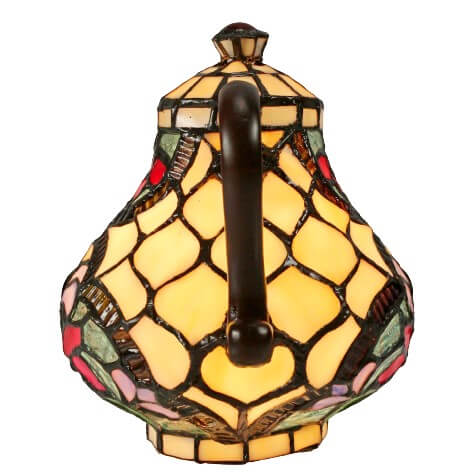 Honeycomb Teapot Tiffany Stained Glass Table Lamp