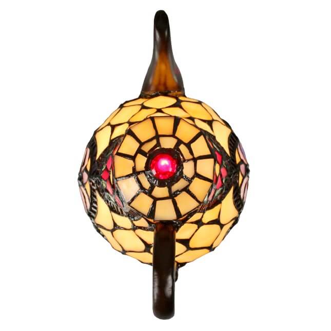 Honeycomb Teapot Tiffany Stained Glass Table Lamp