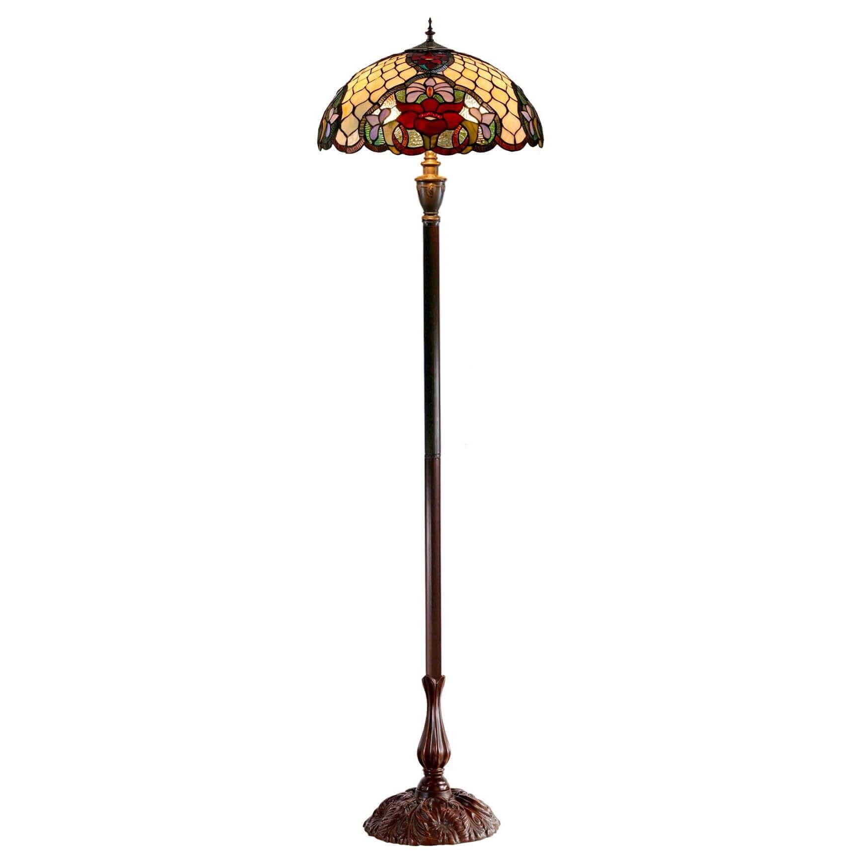 Honeycomb Tiffany Stained Glass Floor Lamp