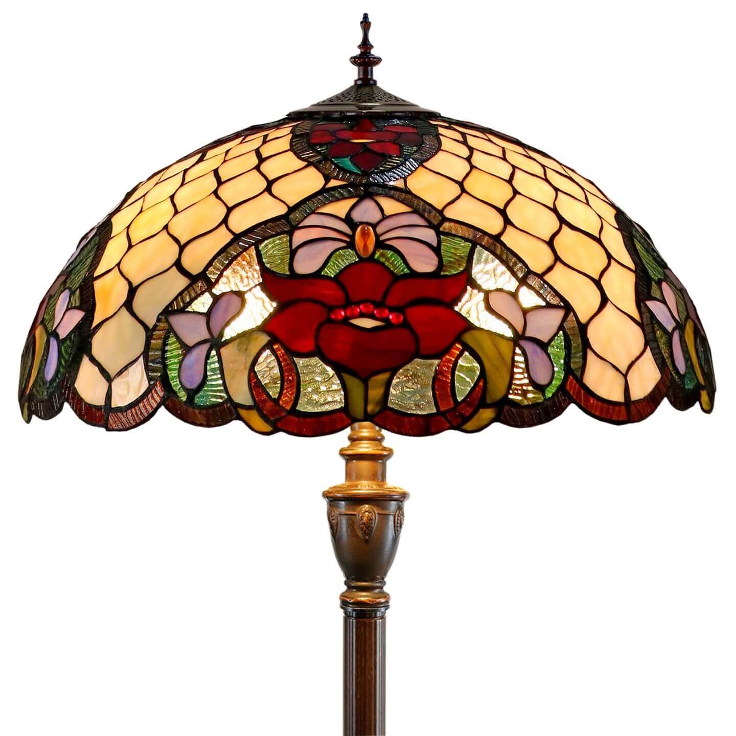 Honeycomb Tiffany Stained Glass Floor Lamp