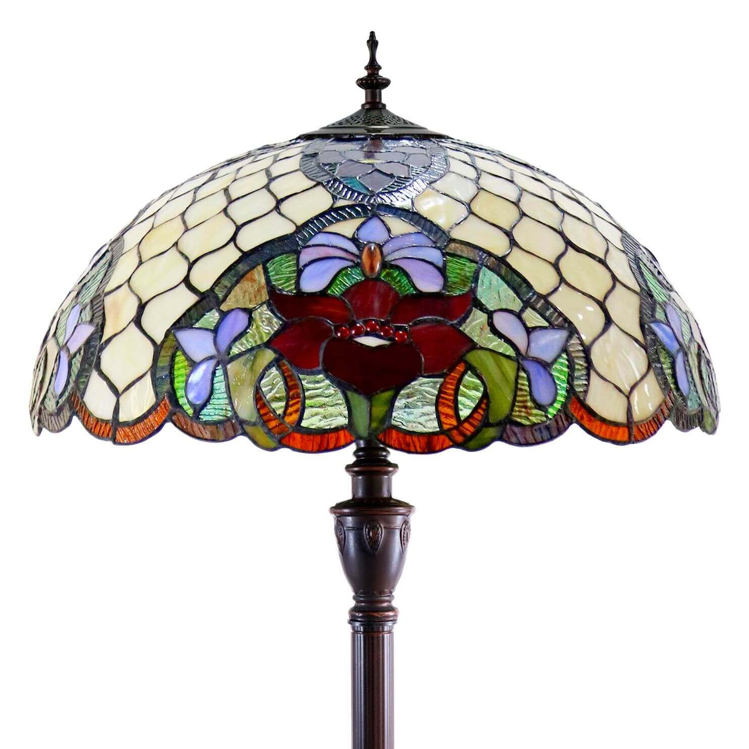 Honeycomb Tiffany Stained Glass Floor Lamp