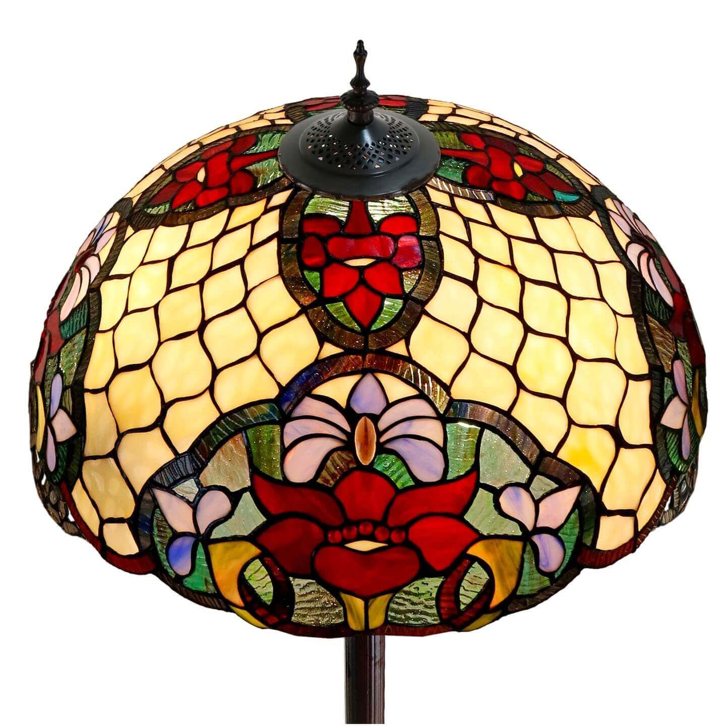 Honeycomb Tiffany Stained Glass Floor Lamp