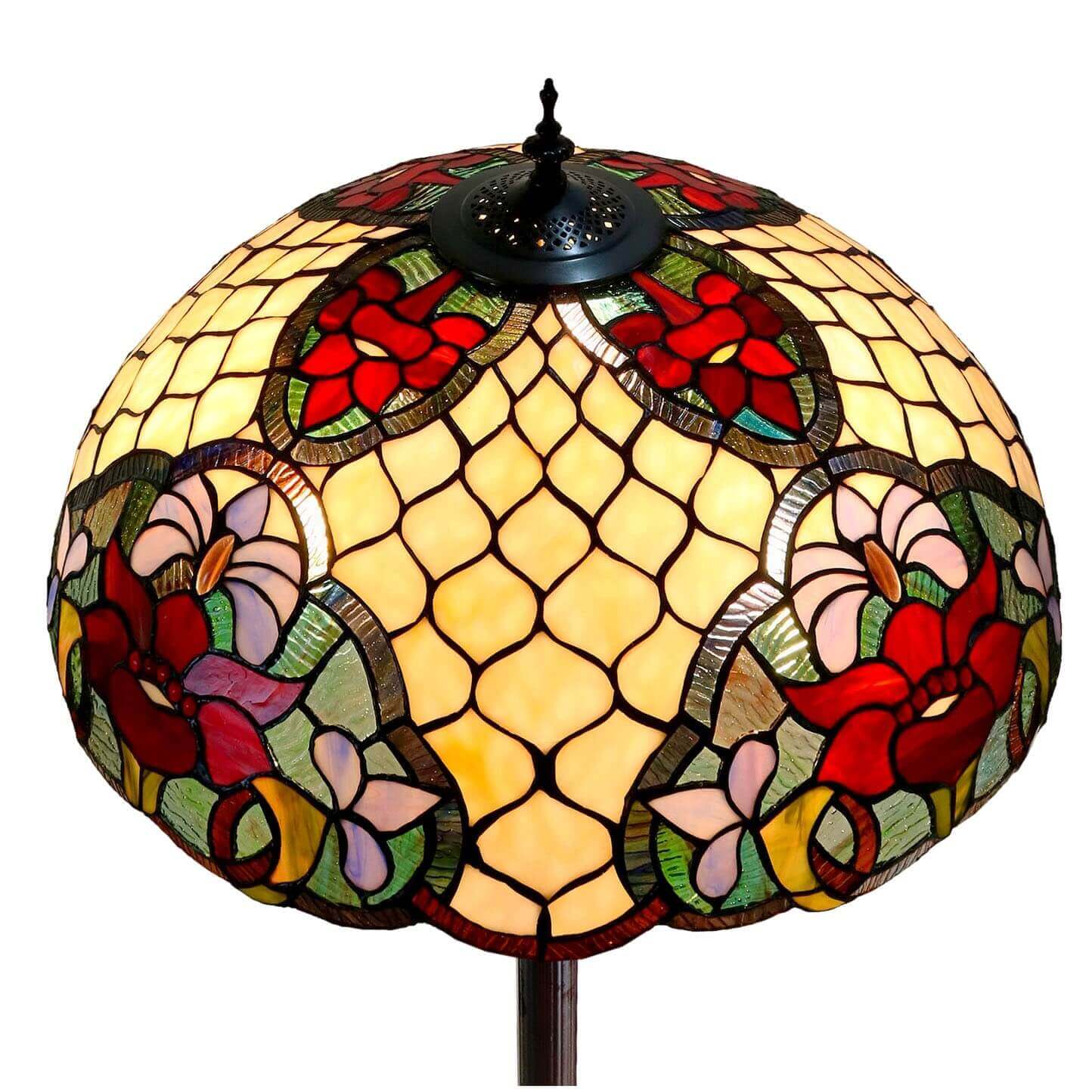 Honeycomb Tiffany Stained Glass Floor Lamp