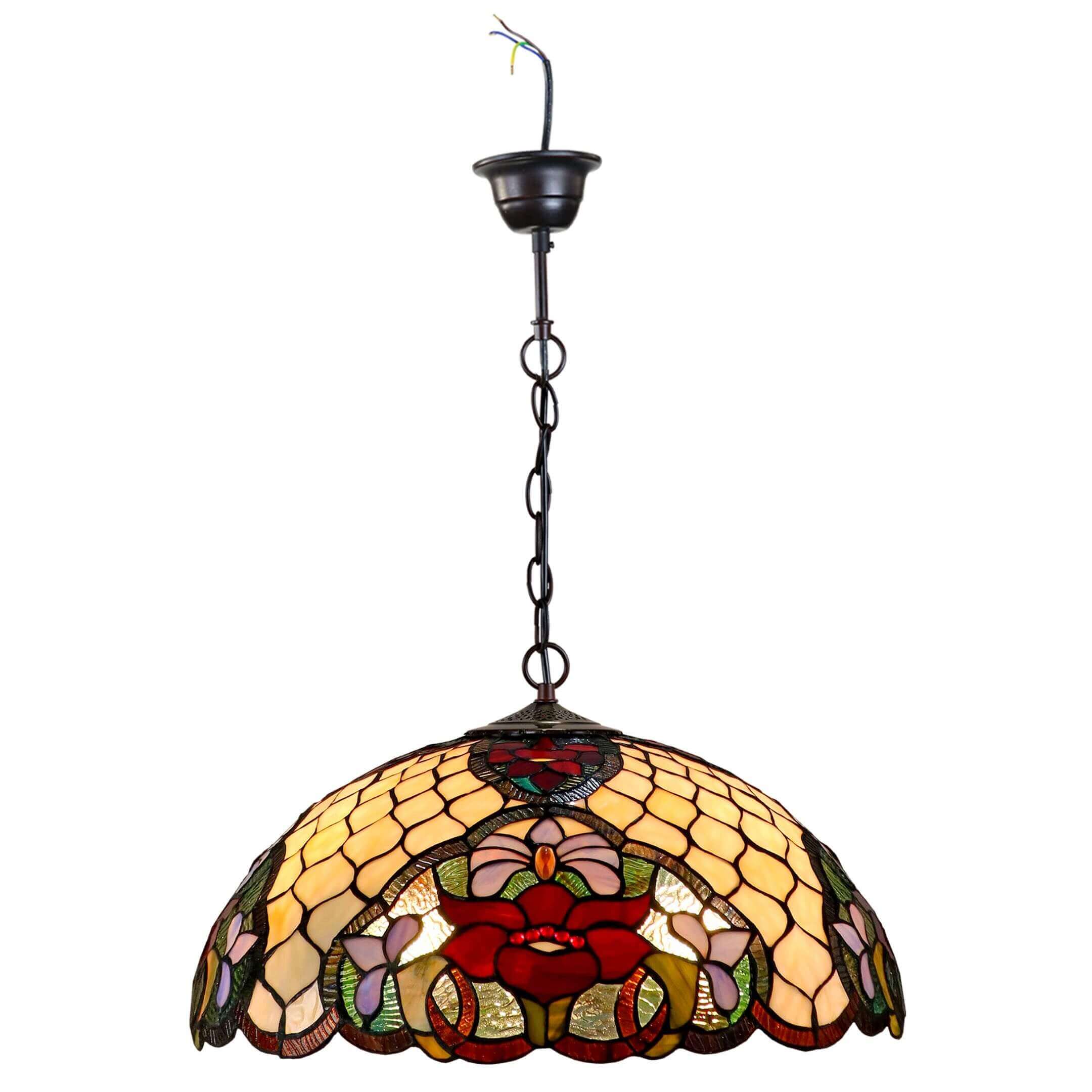 Honeycomb Tiffany Stained Glass Hanging Lamp