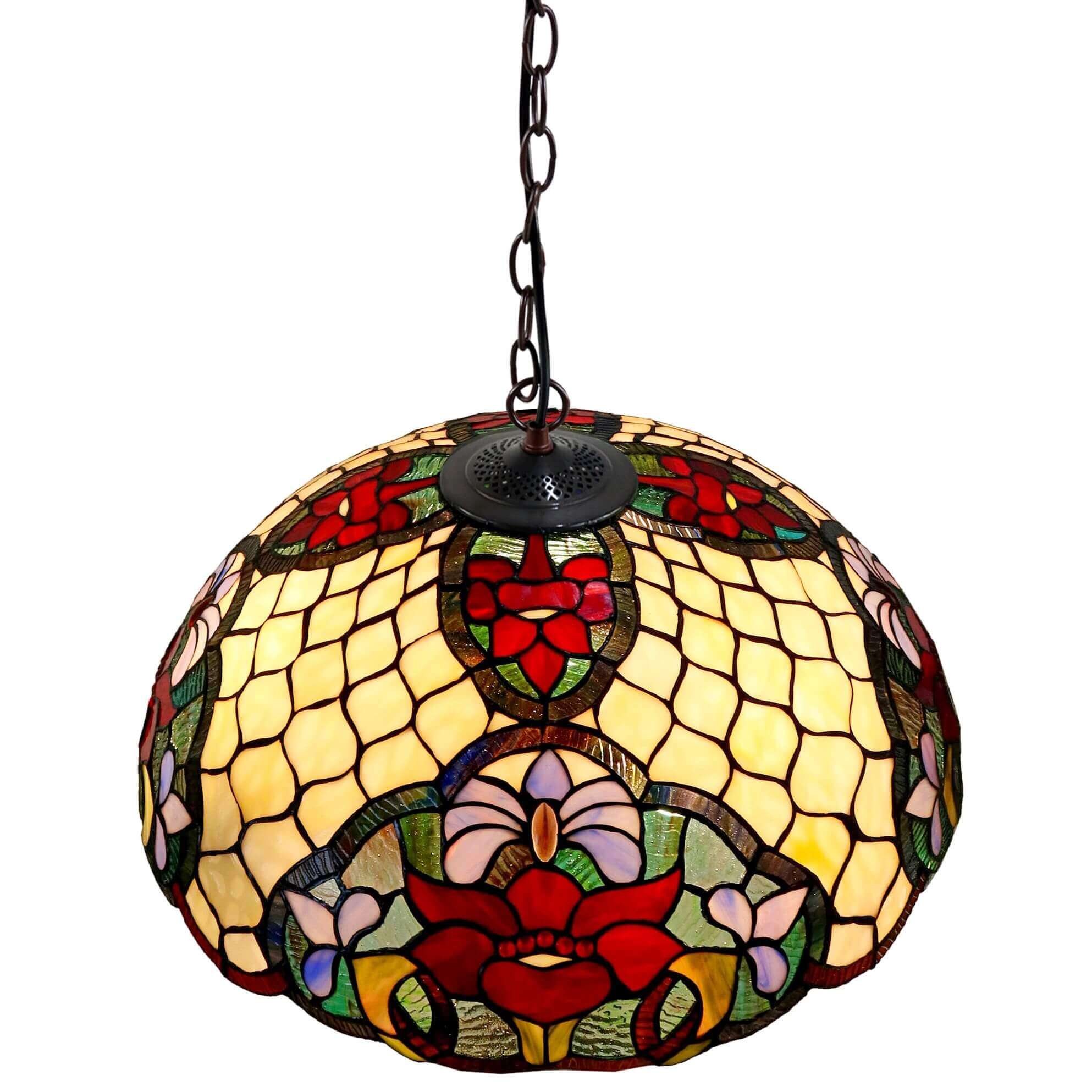 Honeycomb Tiffany Stained Glass Hanging Lamp