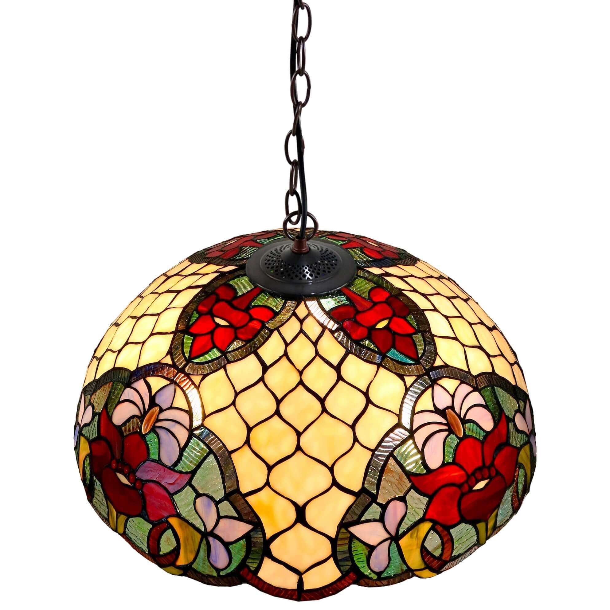 Honeycomb Tiffany Stained Glass Hanging Lamp