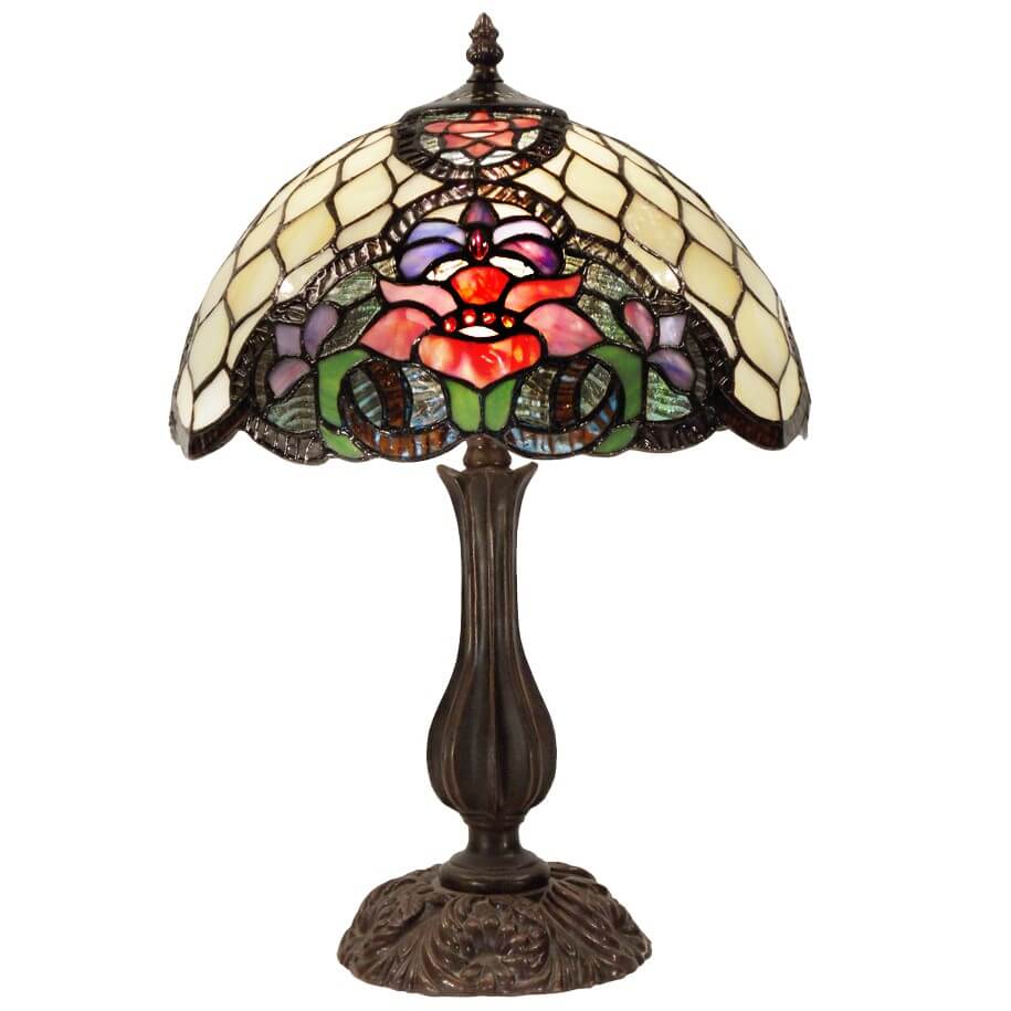 Honeycomb Tiffany Style Stained Glass Table Lamp