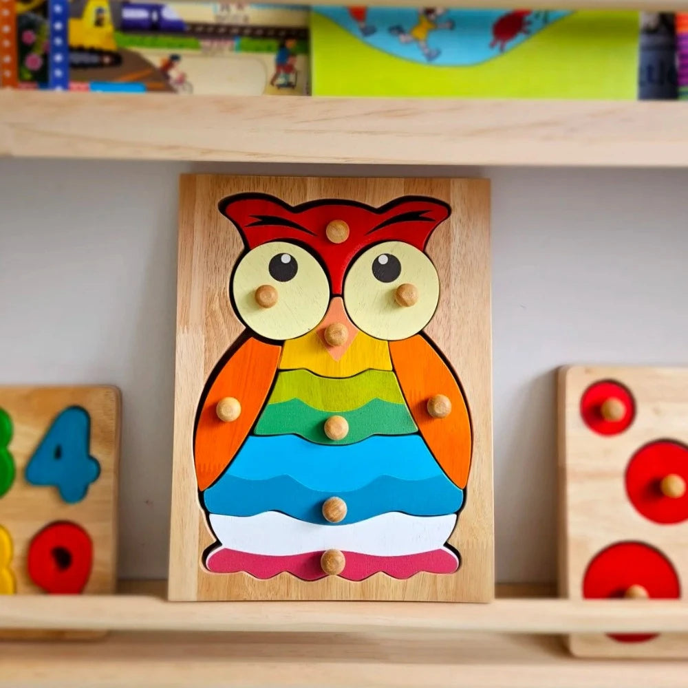 Hooty Owl Knob Puzzle Activity