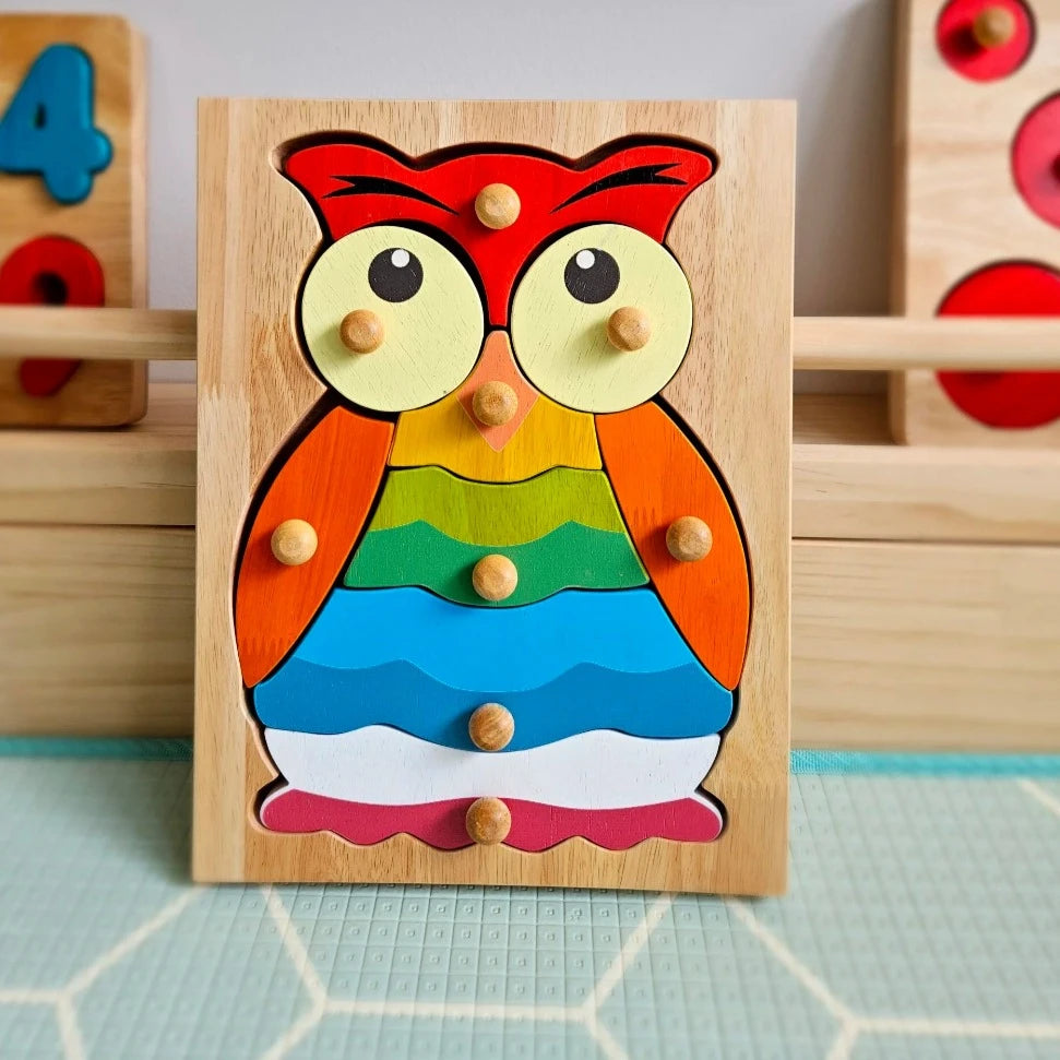 Hooty Owl Knob Puzzle Activity