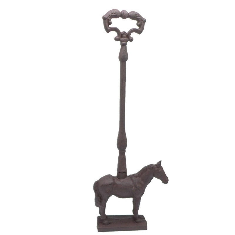 Horse Cast Iron Door Stopper With Handle