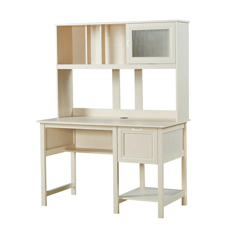 Hutch Table in Antique White for Seamless Organization