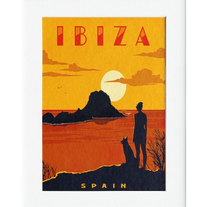 Ibiza Mounted Print Wall Decor - 40x50cms