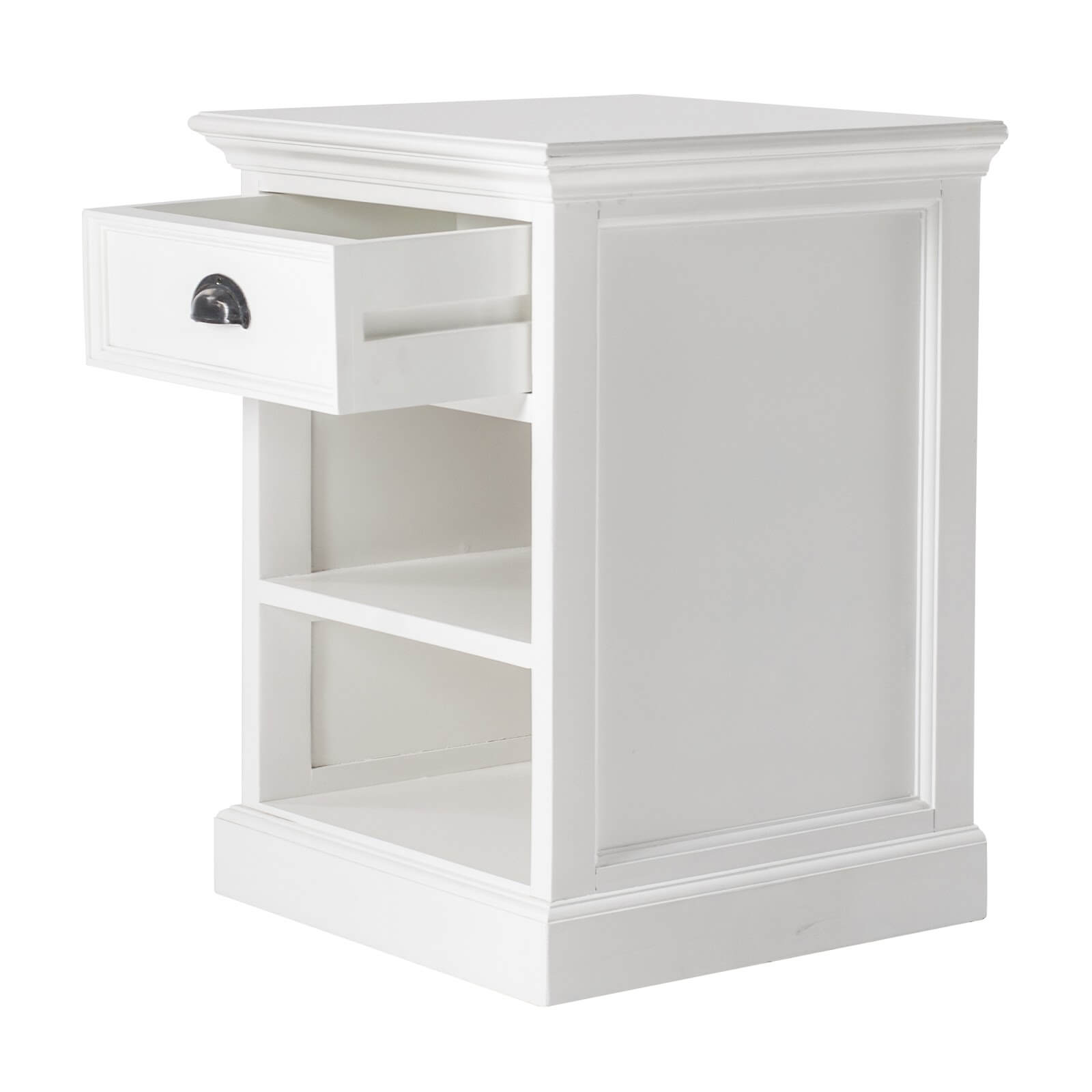 Iconic Bedside Table with 1 Drawer 2 Shelves 45cms