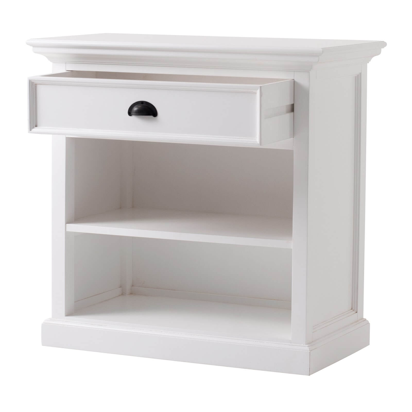 Iconic Bedside Table with 1 Drawer 2 Shelves 81cms