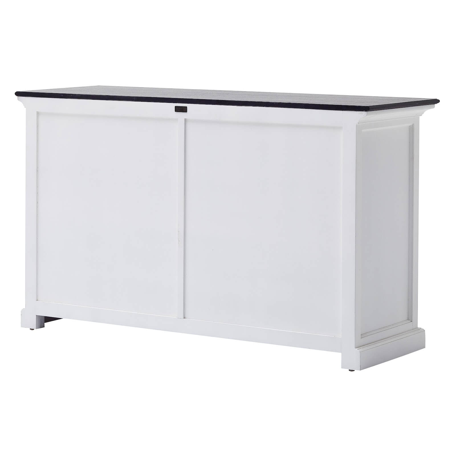 Iconic Buffet Table 3 Drawers 2 Sliding Doors White W/ Black Top