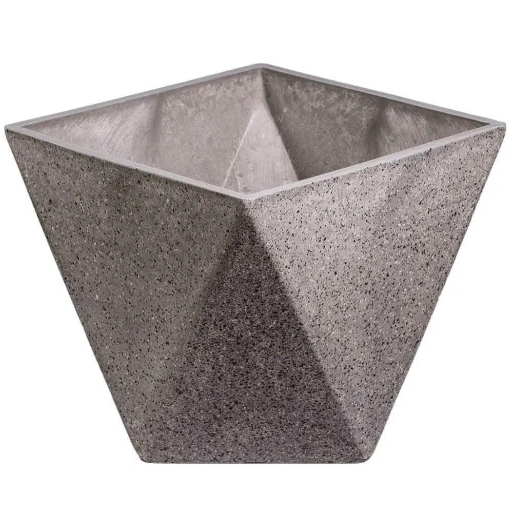 Imitation Dark Stone Geometric Planter 30cms