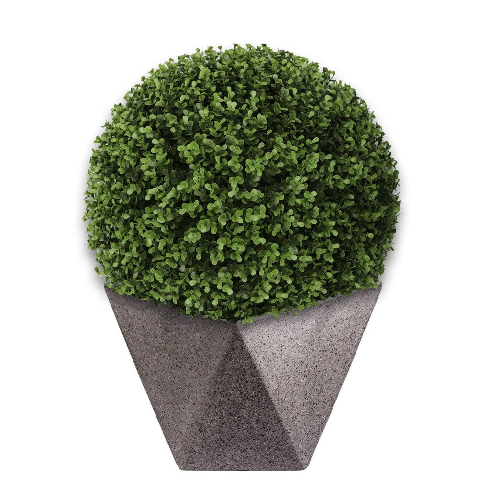 Imitation Dark Stone Geometric Planter 30cms