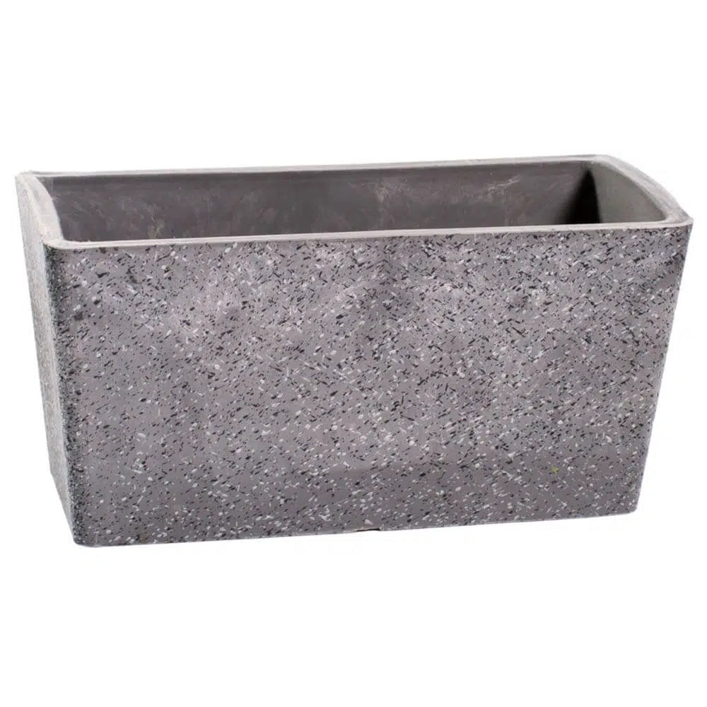 Imitation Stone Grey Rectangle Planter 27cms