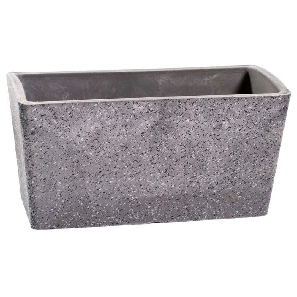 Imitation Stone Grey White Stone Rectangle Planter 50cms