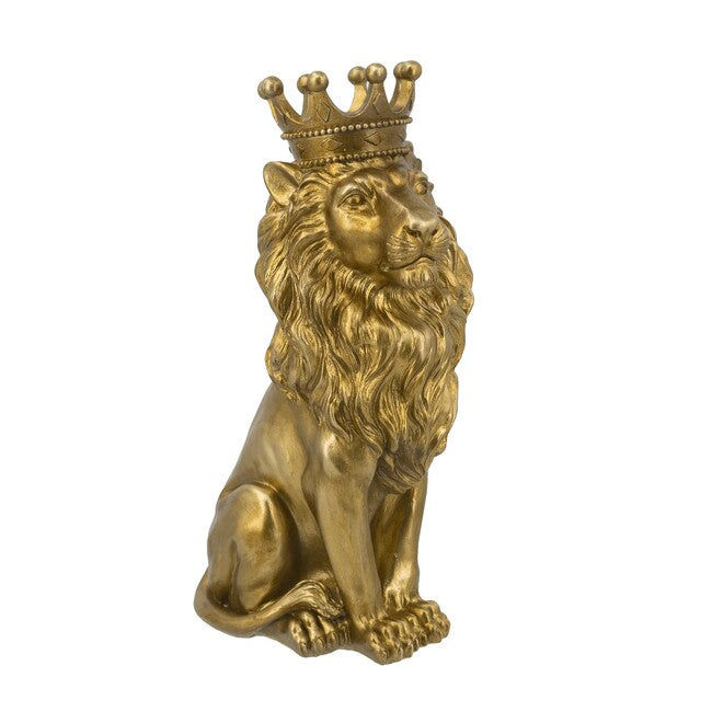 Imperial Guardian Gold Crown Lion - 33cms