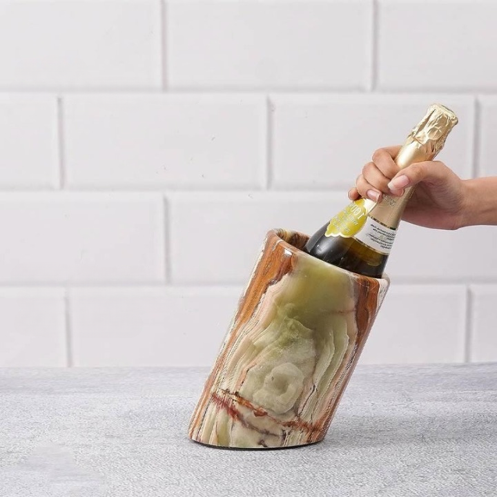 Inclined Handmade Marble Wine Bottle Cooler (Available in 4 Colors)