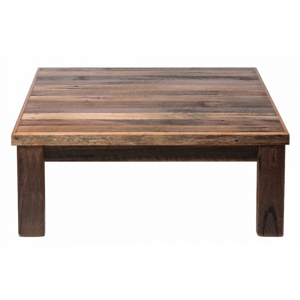 Industrial Reclaimed Wooden Coffee Table - Blonde Matt