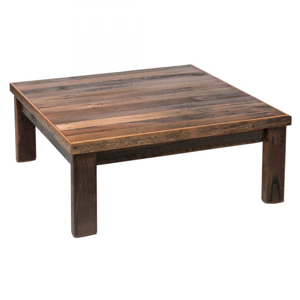 Industrial Reclaimed Wooden Coffee Table - Blonde Matt