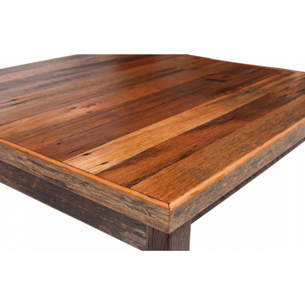 Industrial Reclaimed Wooden Coffee Table - Blonde Matt