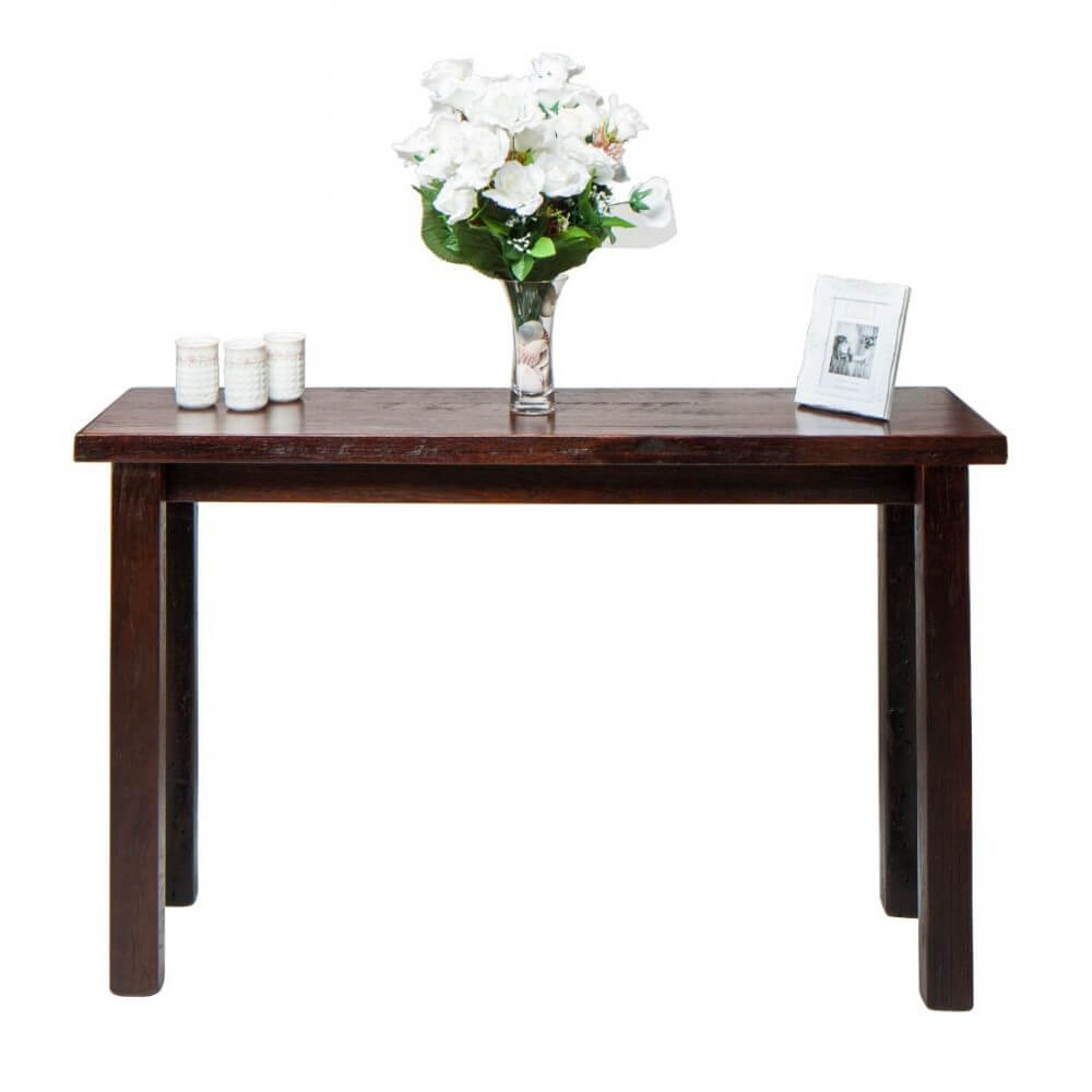 Industrial Reclaimed Wooden Console Table - Walnut