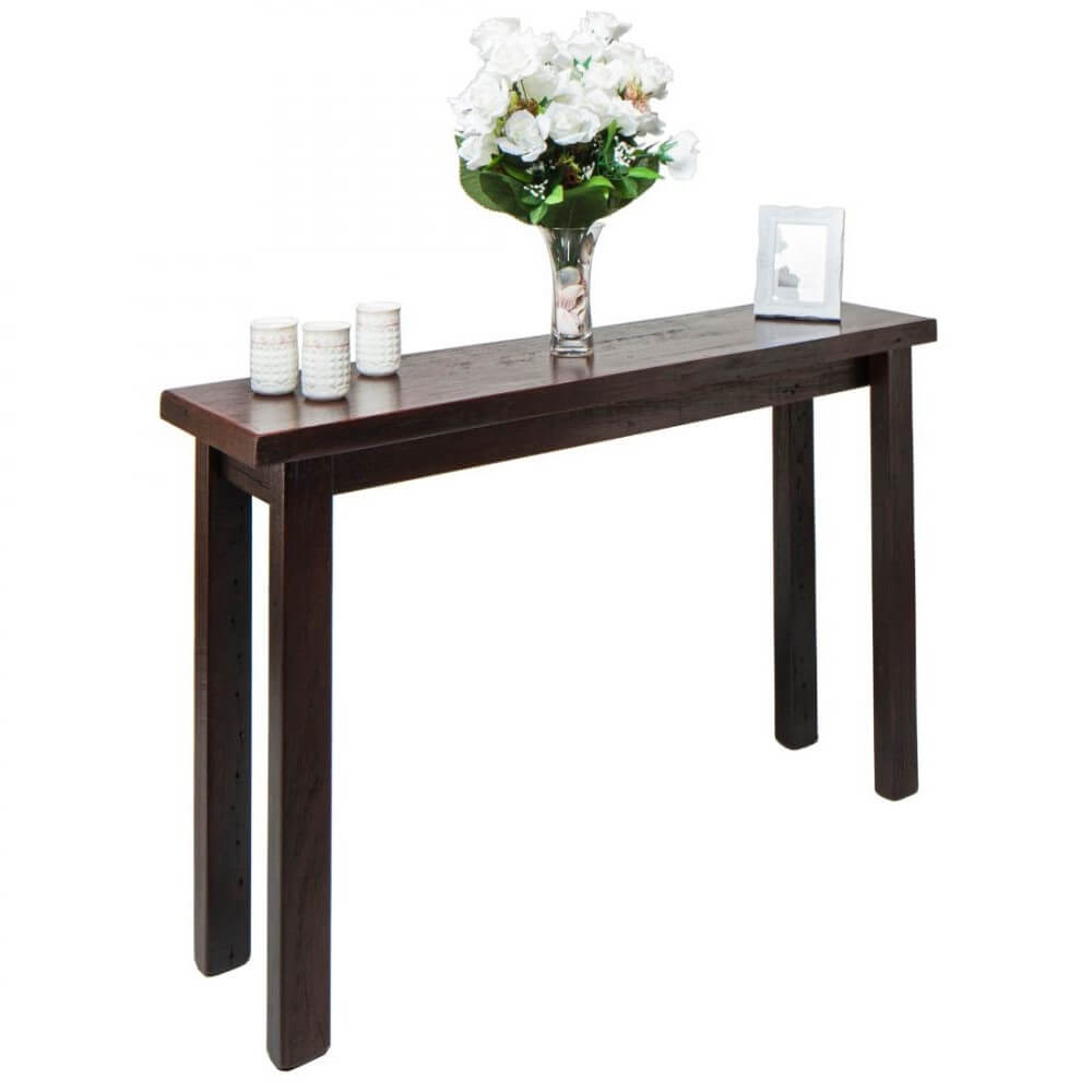 Industrial Reclaimed Wooden Console Table - Walnut