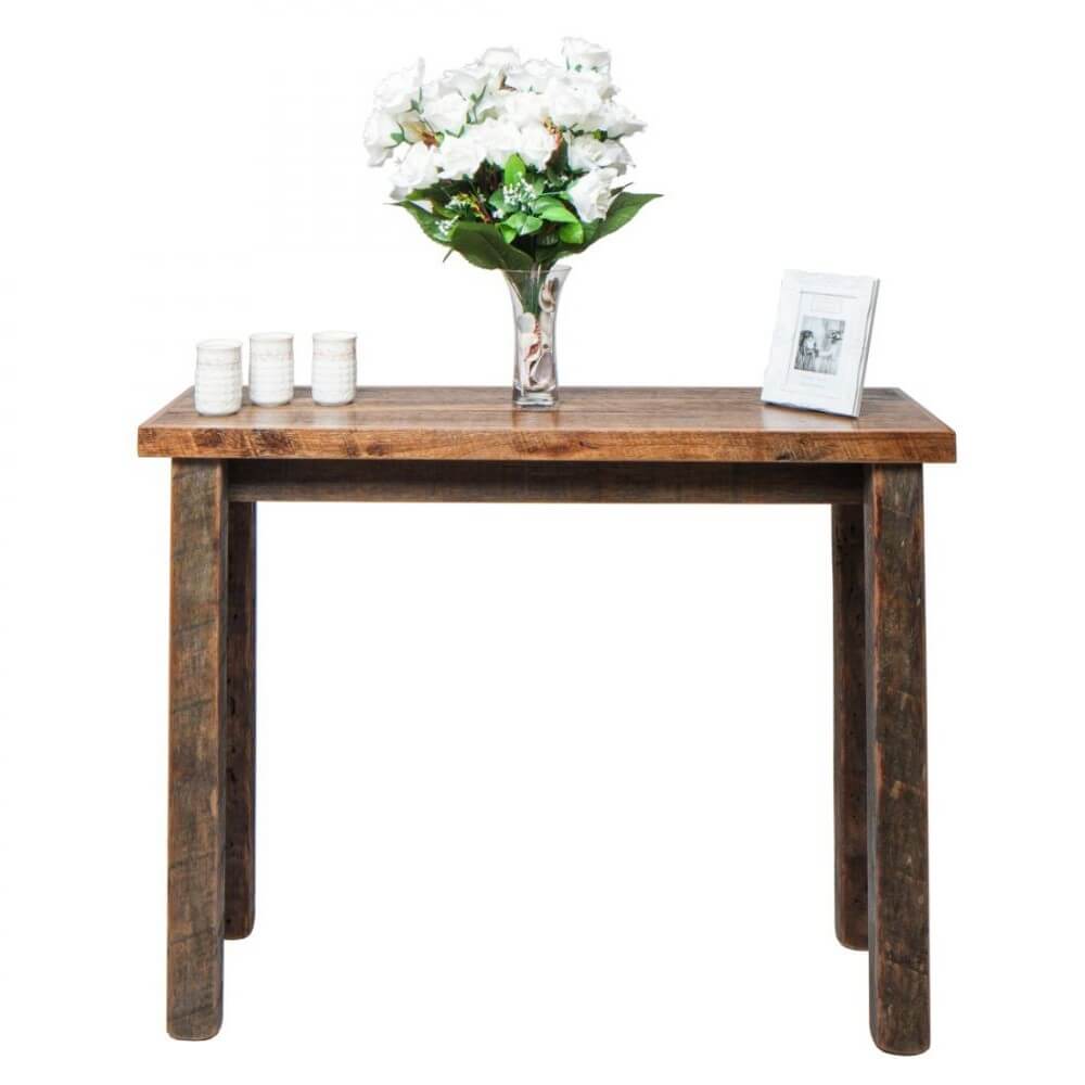 Industrial Reclaimed Wooden Console Table - Blonde Matt