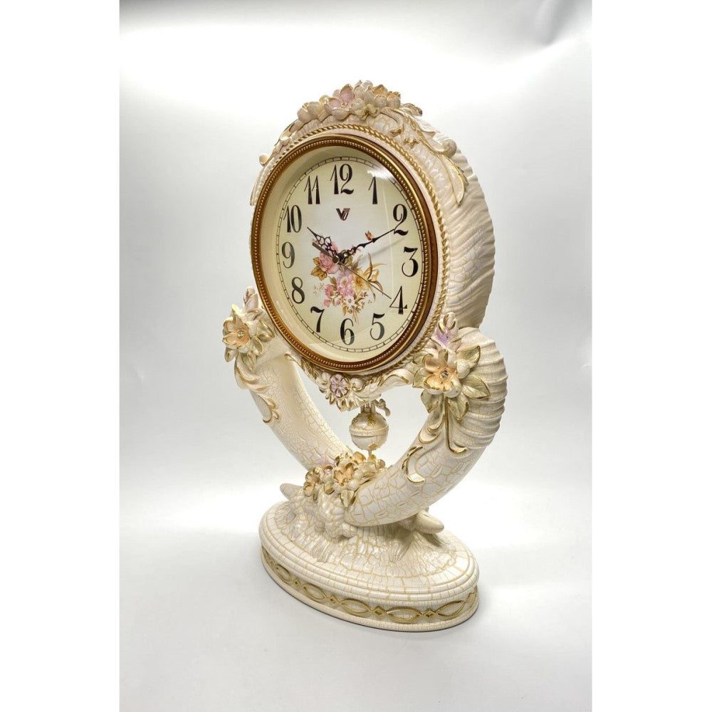 Inlaid Crystal Beads Table Clock 43cms