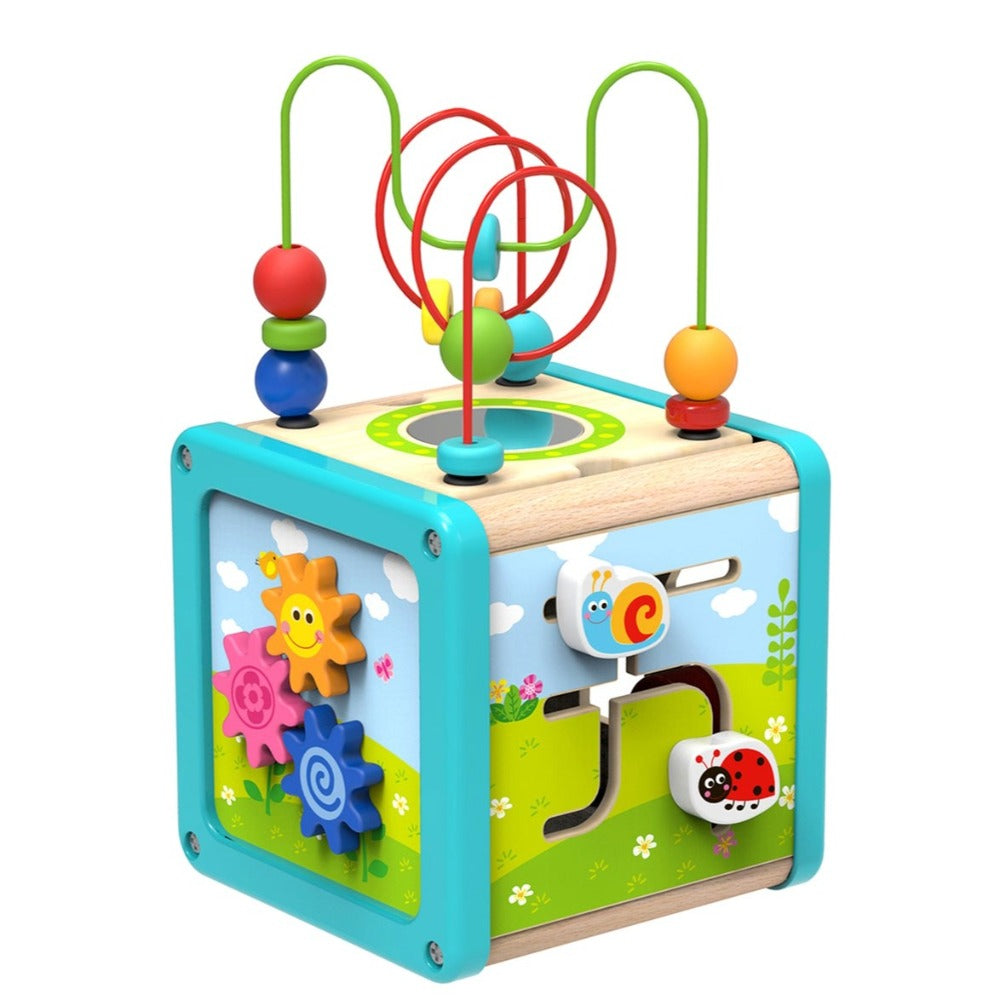 Toddlers Interactive Wooden Play Cube