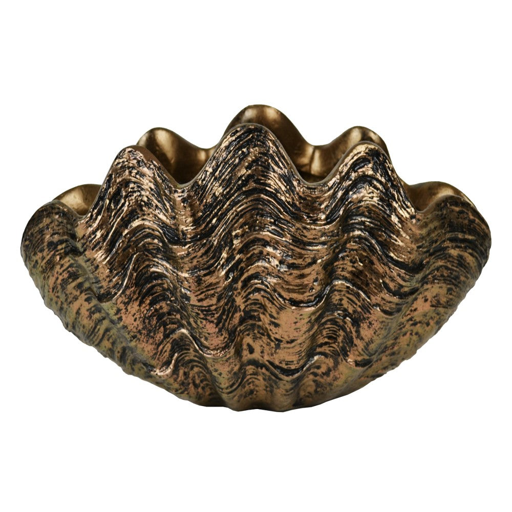 Interior Eden Shell Design Planter Pot - Gold