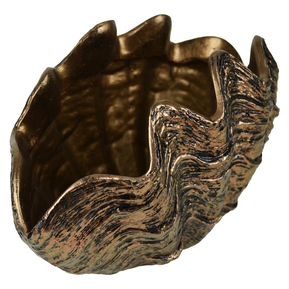 Interior Eden Shell Design Planter Pot - Gold