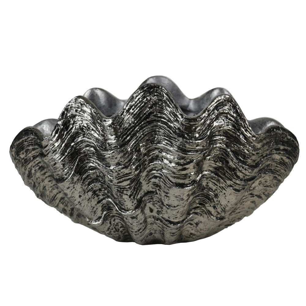 Interior Eden Shell Design Planter Pot - Silver